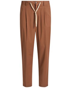 Daniele Alessandrini Trousers Polyester, Viscose, Elastane - Brown