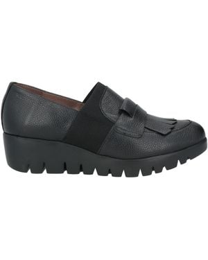 Wonders Loafers Leather, Synthetic Fibres - Black