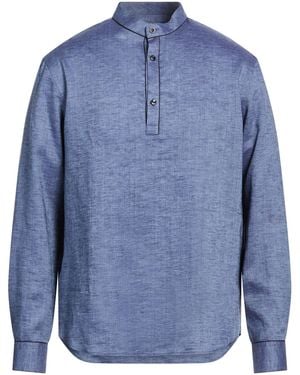 Agnona Shirt Linen - Blue