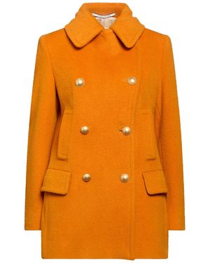 Tagliatore 0205 Coat Virgin Wool, Mohair Wool - Orange