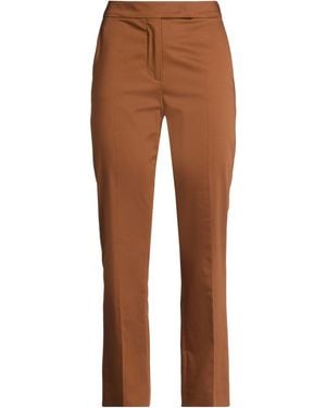 Max Mara Light Trousers Cotton, Elastane - Brown