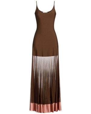 Fendi Maxi Dress Viscose, Polyamide, Elastane - Brown