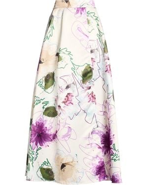 Rinascimento Maxi Skirt Polyester - White