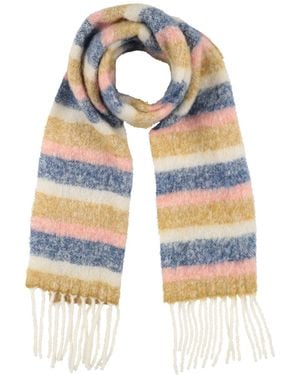 Alysi Mustard Scarf Alpaca Wool, Mohair Wool, Virgin Wool, Polyamide - Blue