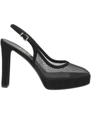 J.A.P. JOSE ANTONIO PEREIRA Court Shoes Leather, Textile Fibres - Black