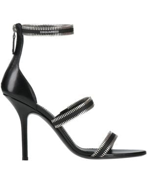 DSquared² Sandals Calfskin, Textile Fibres - Black