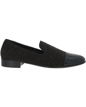 Giuseppe Zanotti Loafers Leather, Textile Fibres - Black