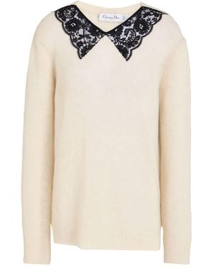 Dior Ivory Sweater Alpaca Wool, Silk, Cashmere - White