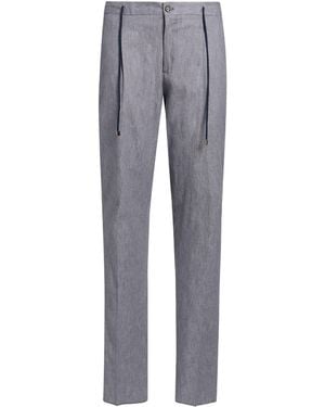 Luigi Borrelli Napoli Trousers Cotton, Lyocell, Elastane - Grey