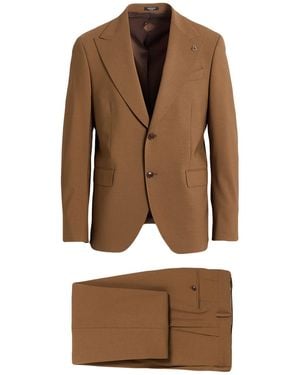 BRERAS Milano Suit Virgin Wool, Elastane - Brown