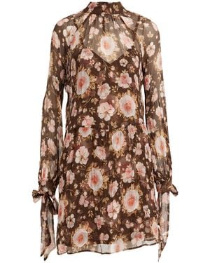 Zamattio Midi Dress Polyester, Elastane - Brown