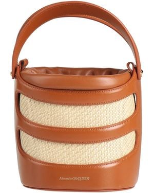 McQueen Handbag Leather, Textile Fibres - Brown
