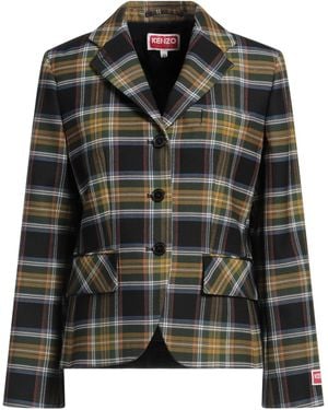 KENZO Blazer Polyester, Virgin Wool, Elastane - Black