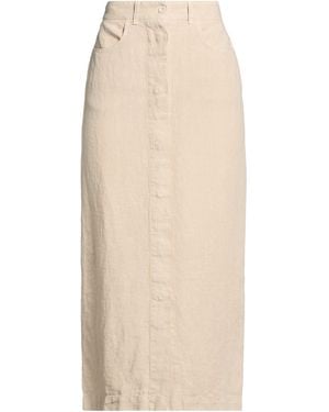 120% Lino Midi Skirts - Natural