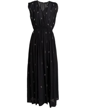 SEVENTY VENEZIA Maxi Dress Viscose, Cotton - Black