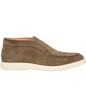 Santoni Khaki Ankle Boots Leather - Brown