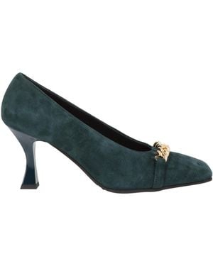 Bruglia Deep Court Shoes Leather - Blue