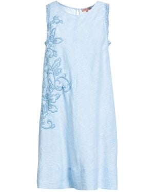 Ermanno Scervino Life Sky Mini Dress Linen - Blue