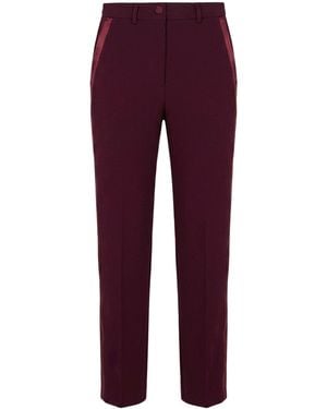 ViCOLO Burgundy Pants Acetate, Viscose - Purple