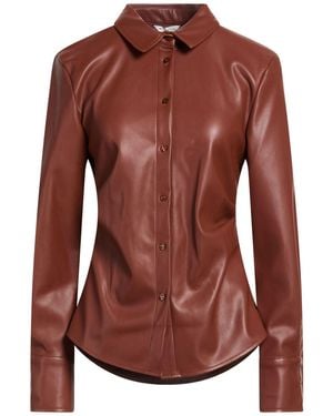 Manila Grace Shirt Polyurethane, Polyester - Brown
