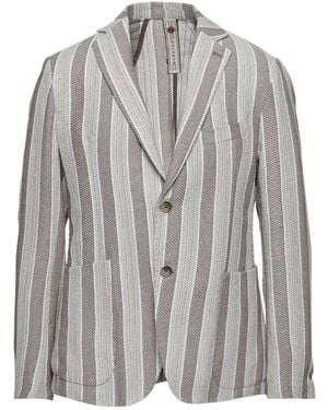 BERNESE Milano Blazer Cotton, Polyester, Linen - Gray