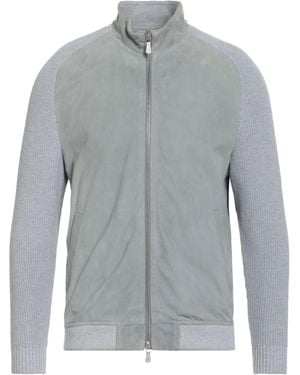 Eleventy Jacket Lambskin, Cotton - Gray