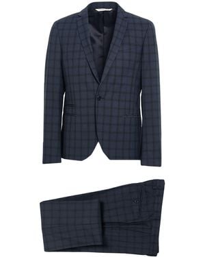 Berry & Brian Suit Polyester, Viscose - Blue