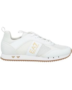 EA7 Sneakers Polyester, Elastane, Polyurethane Coated, Thermoplastic Polyurethane - White