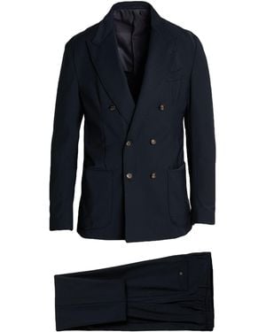 Eleventy Midnight Suit Wool, Elastane - Blue