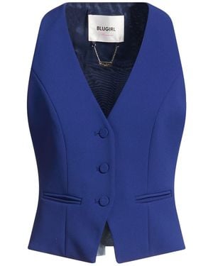 Blugirl Blumarine Tailored Vest Polyester, Elastane - Blue
