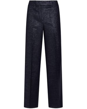 Peserico Trousers Virgin Wool, Viscose, Polyamide, Elastane - Blue