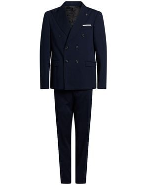 Daniele Alessandrini Suit Polyester, Viscose, Wool, Elastane - Blue