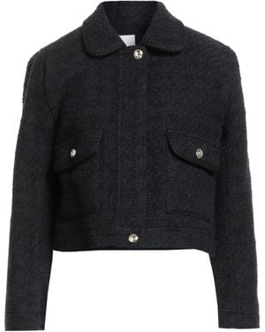 Sandro Jacket Cotton, Alpaca Wool, Virgin Wool, Polyamide, Modal - Black