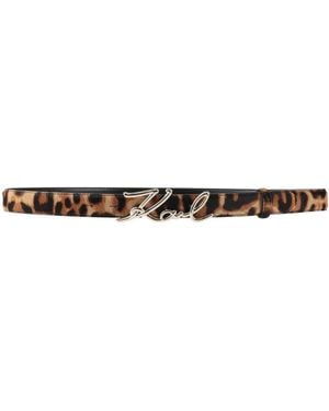 KARL LAGERFELD Belt Leather - White