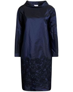 ROSSO35 Midnight Midi Dress Polyester, Acrylic, Wool - Blue