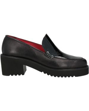 Pas De Rouge Loafers Leather - Black