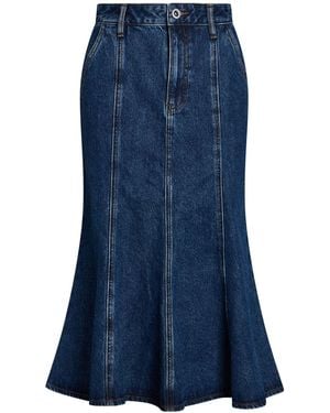 Self-Portrait Denim Skirt - Blue