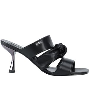 Karl Lagerfeld Panache Triple Strap Sandal Sandals Goat Skin - Black