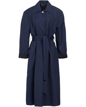 Magda Butrym Overcoat & Trench Coat Cotton - Blue