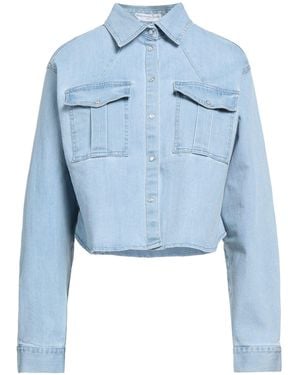 MVP WARDROBE Denim Shirt Cotton, Elastane - Blue