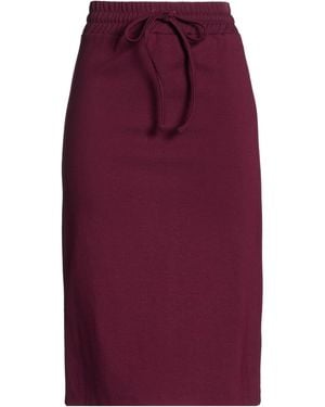 ViCOLO Burgundy Midi Skirt Viscose, Polyamide, Elastane - Purple