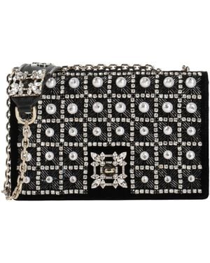 Roger Vivier Cross-Body Bag Textile Fibres - Black
