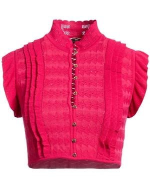 Elisabetta Franchi Fuchsia Cardigan Viscose, Polyester - Pink