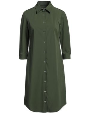 Camicettasnob Military Midi Dress Polyamide, Elastane - Green