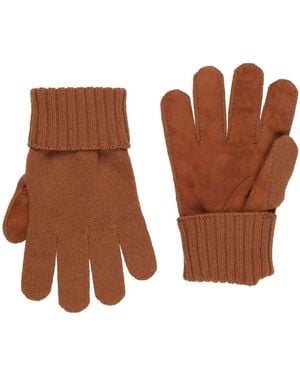 dunhill Camel Gloves Cashmere, Lambskin - Brown