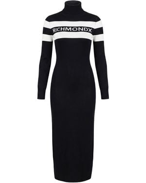 Richmond X Midi Dress Viscose, Nylon - Black