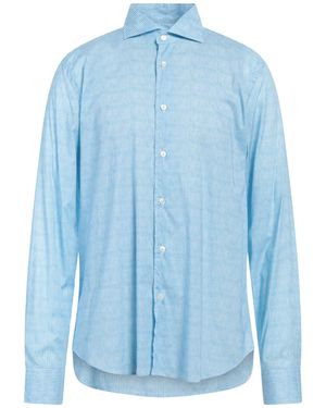 Fedeli Azure Shirt Cotton, Elastane - Blue