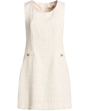 Rinascimento Mini Dress Polyester, Cotton, Viscose, Metallic Fibre - Natural