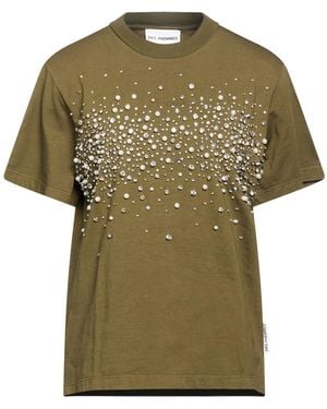 DES_PHEMMES Military T-Shirt Cotton, Glass, Metal, Polyester - Green