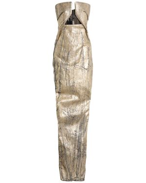Rick Owens Maxi Dress Cotton, Elastomultiester, Rubber - Metallic